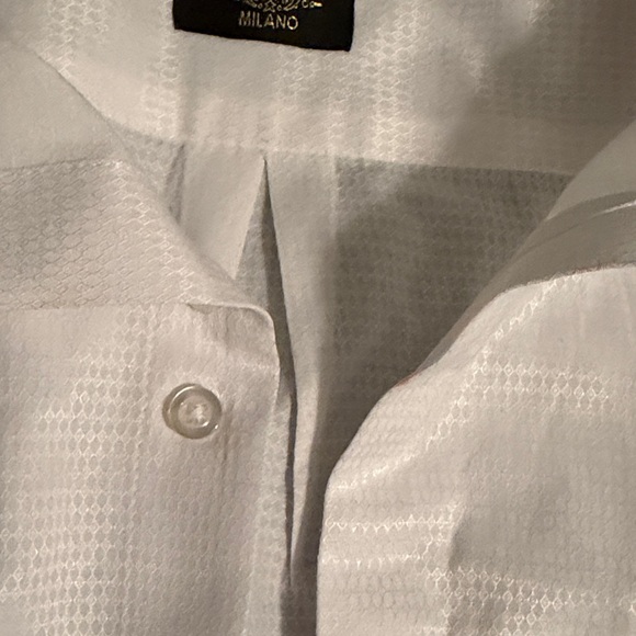 Milano Crisp White Dress Shirt - Picture 2 of 5